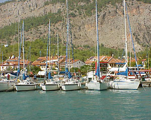 Budget Sailing Turkey yachts in Göcek, in front of head office